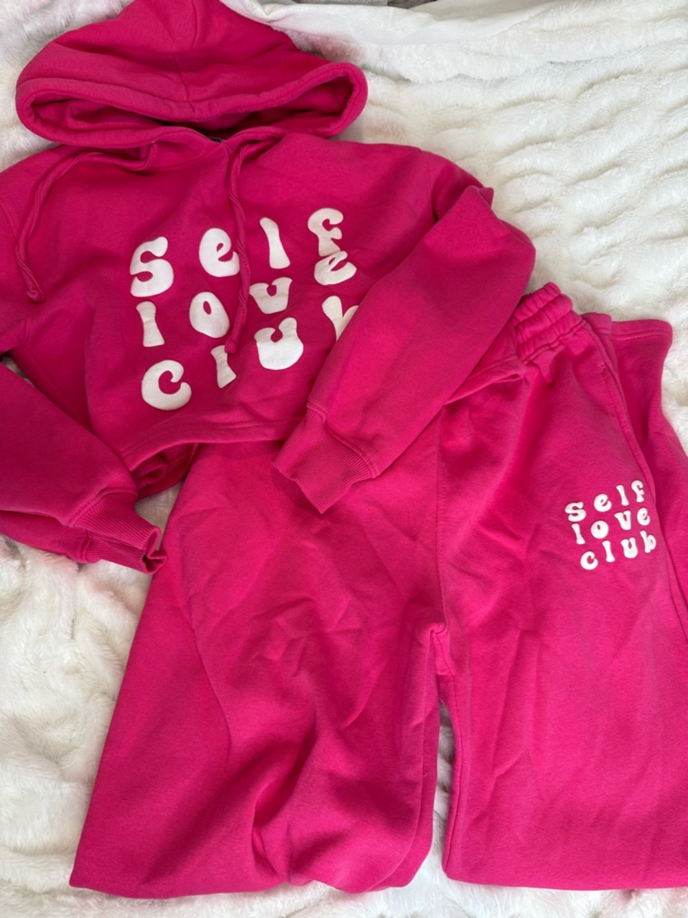Fashion Nova Hot Pink Self Love Club Jogger Sweatpants